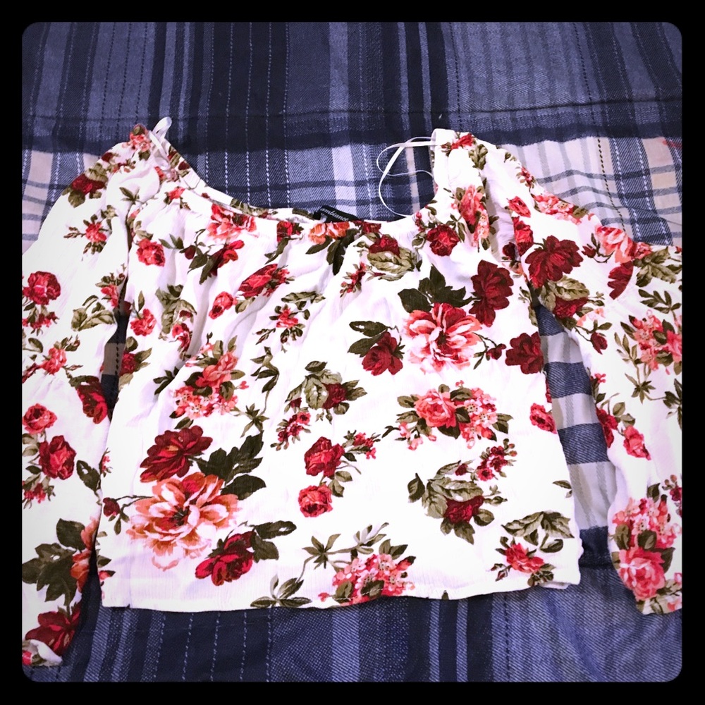 Floral off the shoulder top